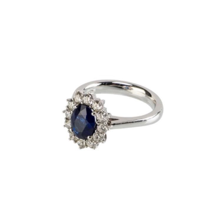 Sapphire shop diamond ring