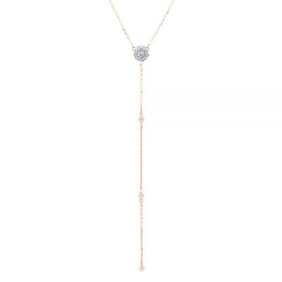 Alessa Collier diamond necklace 18k rose gold 